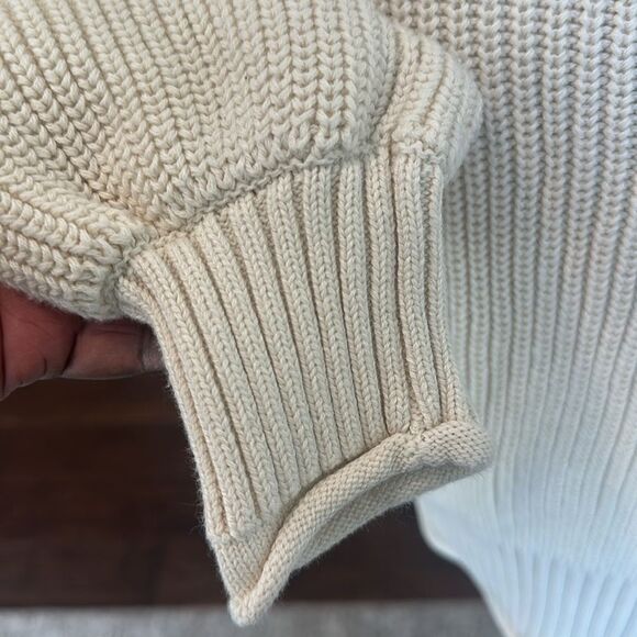 J. Crew Cream Ribbed Sweater S - Picture 3 of 7